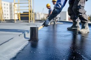 applying protective dark sheen rooftop 1363495 498